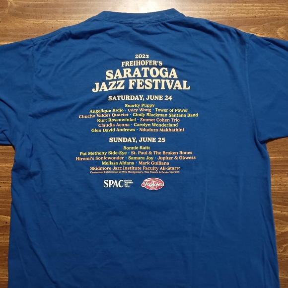 SARATOGA JAZZ FESTIVAL CONCERT T-SHIRT - LG // Music Band Tee Shirt NY 2023 - Picture 10 of 12